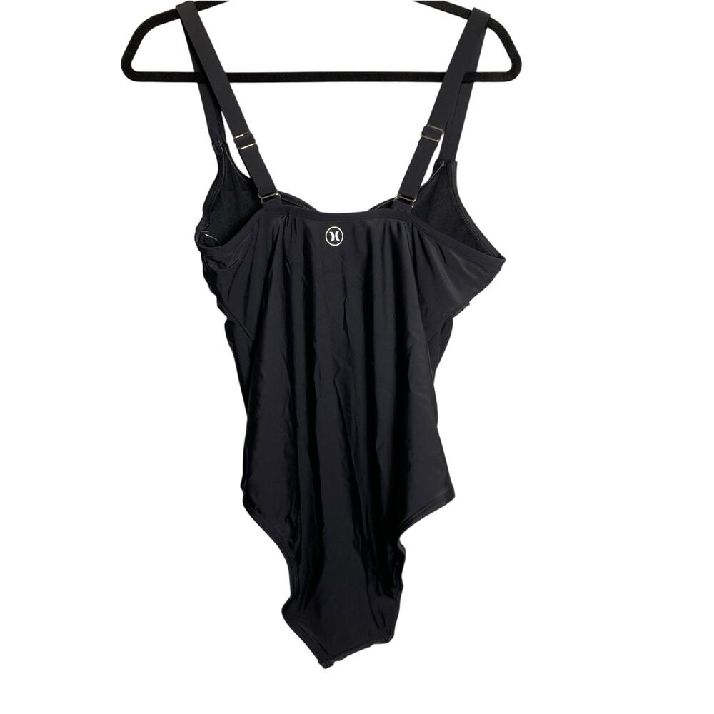 Hurley Women’s One Piece Swimsuit XL Black UPF 50+ Adjustable Straps NWT - Picture 2 of 14